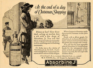 1922 Ad Absorbine Antiseptic Liniment Clean Christmas - ORIGINAL ADVERTISING WW3