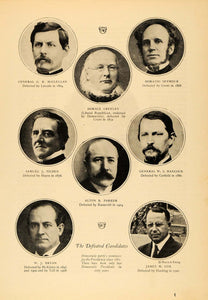 1924 Print McClellan Greeley Seymour Hancock Parker Cox ORIGINAL HISTORIC WW3
