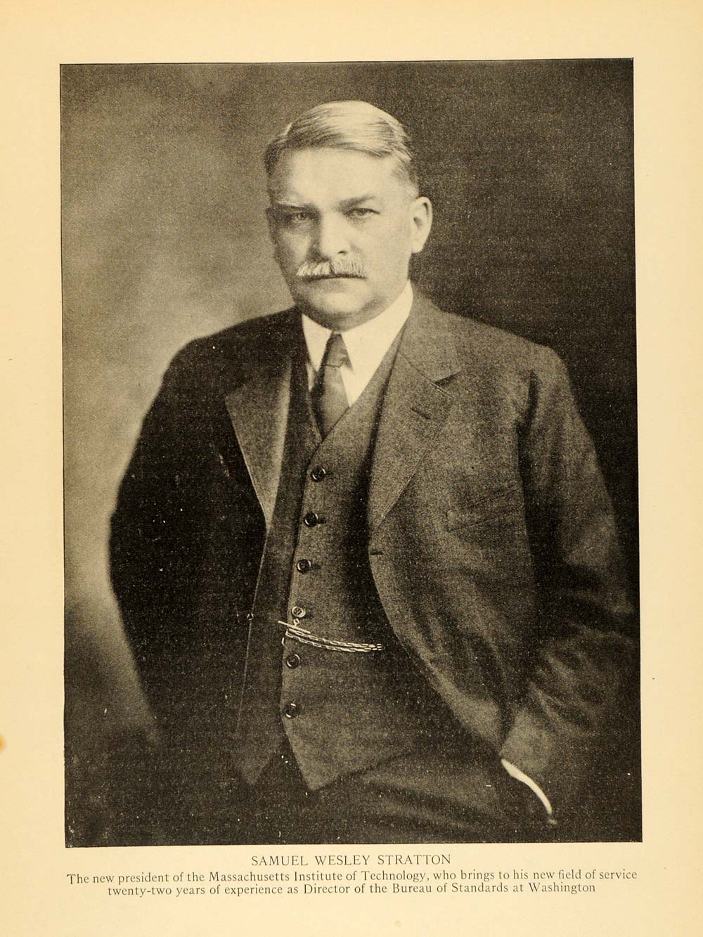 1922 Print Samuel Wesley Stratton Technology Director ORIGINAL HISTORIC WW3
