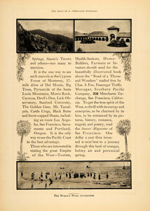 1905 Article Coast Line Shasta Route Southern Pacific - ORIGINAL WW3