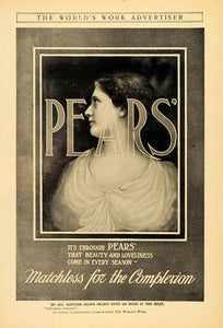 1906 Ad Pears' Complexion Otto Of Rose Skin Soap Woman - ORIGINAL WW3