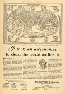 1930 Ad Rand McNally Claudius Ptolemaeus World Maps - ORIGINAL ADVERTISING WW3