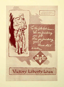 Circa 1920 Print WWI Victory Liberty Loan United States American WWIA
