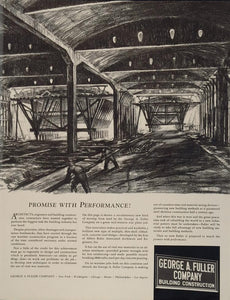 1943 Ad WWII George A. Fuller Construction Lili Rethi - ORIGINAL WWII
