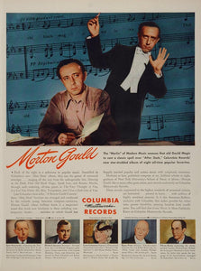 1945 Ad Morton Gould Columbia Records After Dark Music - ORIGINAL WWII