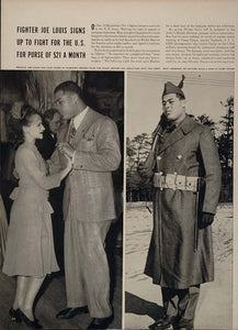 1942 WWII Joe Louis Fighter Uniform Private Gun Print - ORIGINAL HISTORIC WWII