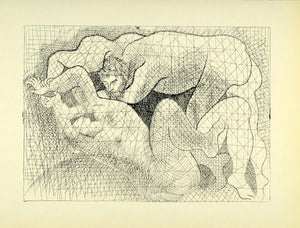 1956 Print Pablo Picasso Etching The Rape Modern Art Suite Vollard Nude Abstract