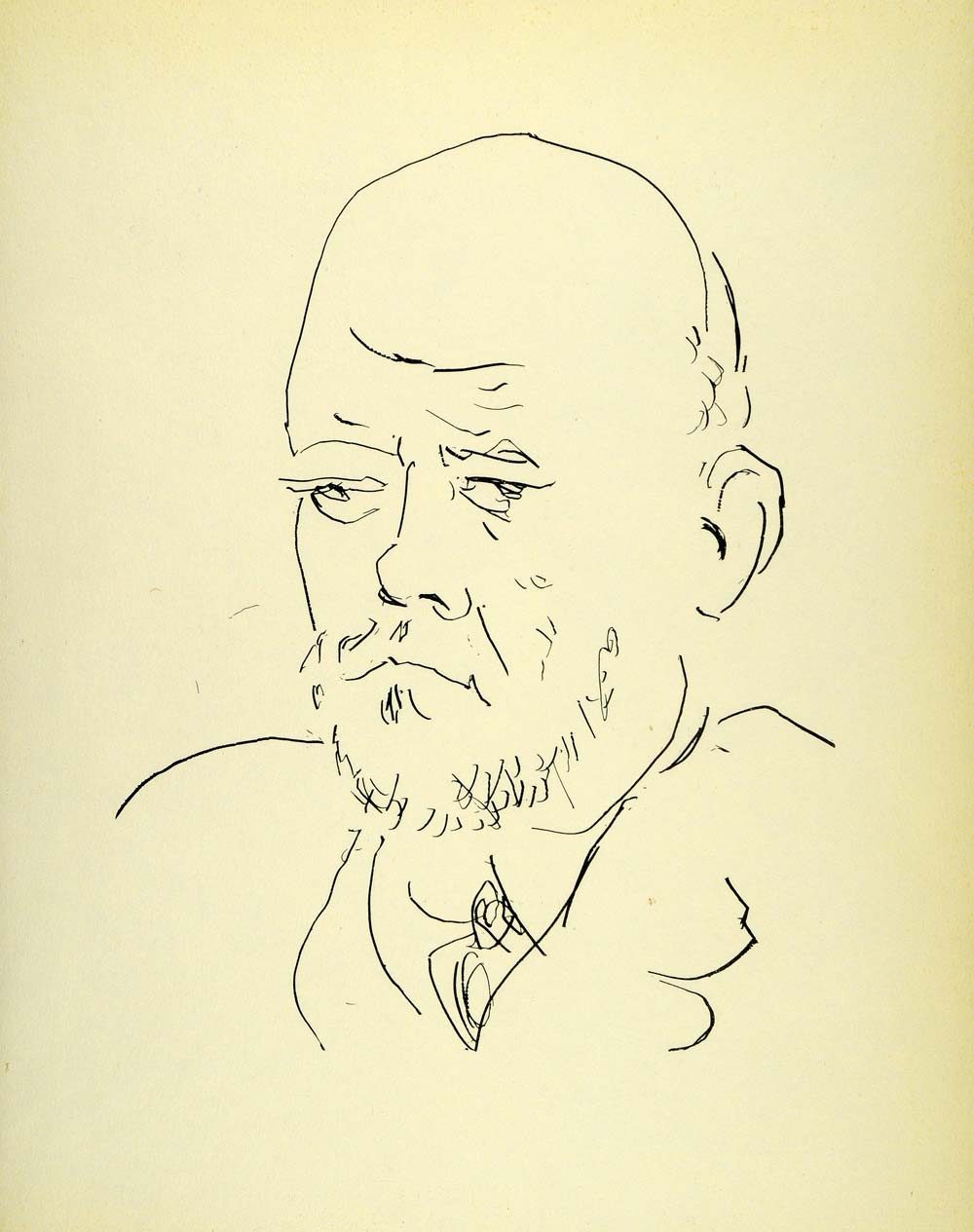 1956 Print Pablo Picasso Ambroise Vollard III Portrait Etching Abstract Modern
