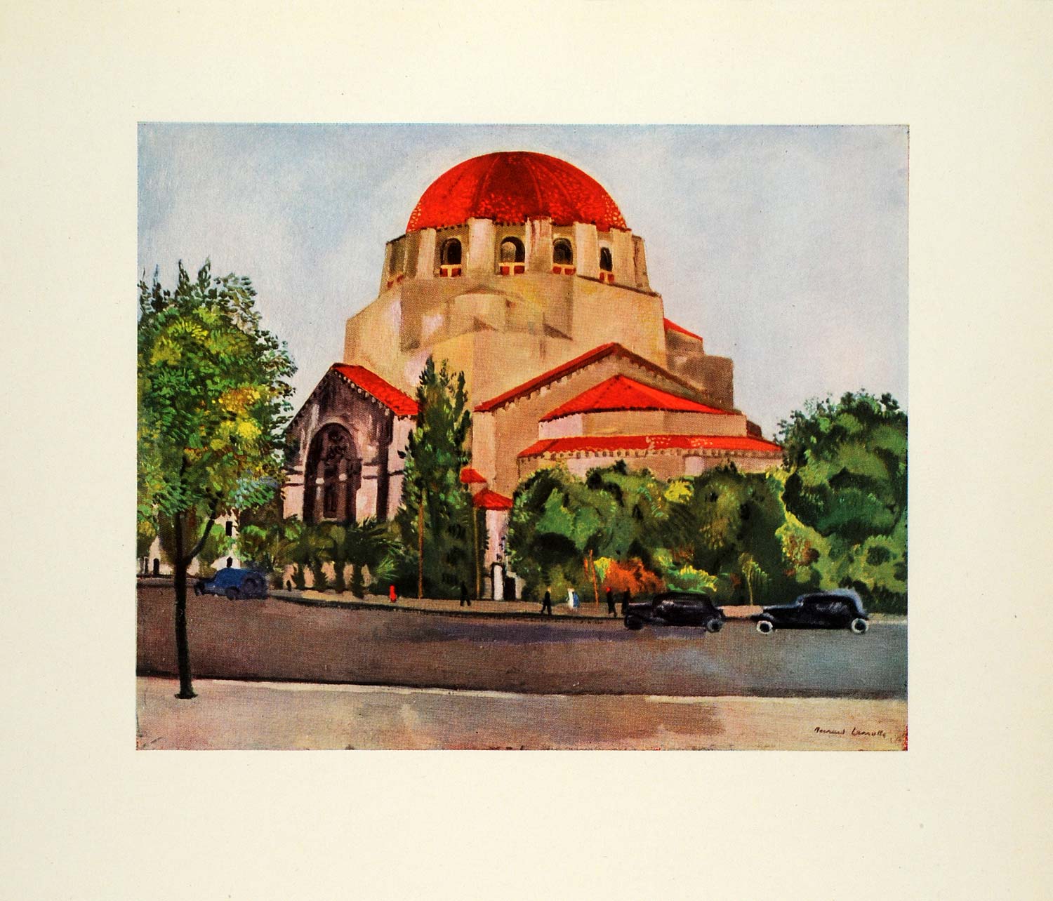1945 Print Temple Emanu El San Francisco Synagogue Bernard Lamotte Art XAA5