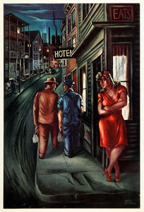 1945 Print Factory Town Street Pennsylvania Prostitute Workers Lois Head XAA5