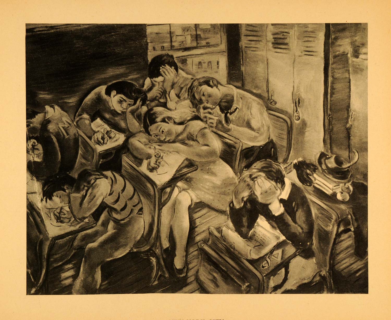 1945 Print Regents Exam Test New York City Schoolchildren Doris Rosenthal XAA5