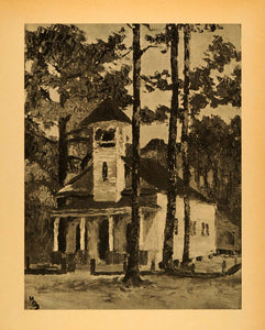 1945 Print African American Negro Church Charleston Maurice G. Dombasle Art XAA5