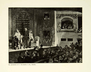 1909 Print Theatre Gymnase Adolph Von Menzel Paris France Thespian Stage XAAA3