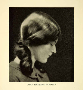1931 Print Joan Manning-Sanders Artist Portrait Profile Young Woman XAAA9