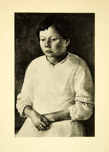 1931 Collotype Joan Manning-Sanders Bertha Louise Portrait Child Girl XAAA9