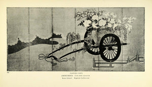 1935 Print Flower Carts Kano Botanical Landscape Scenery Floral Art Bigelow XAB9
