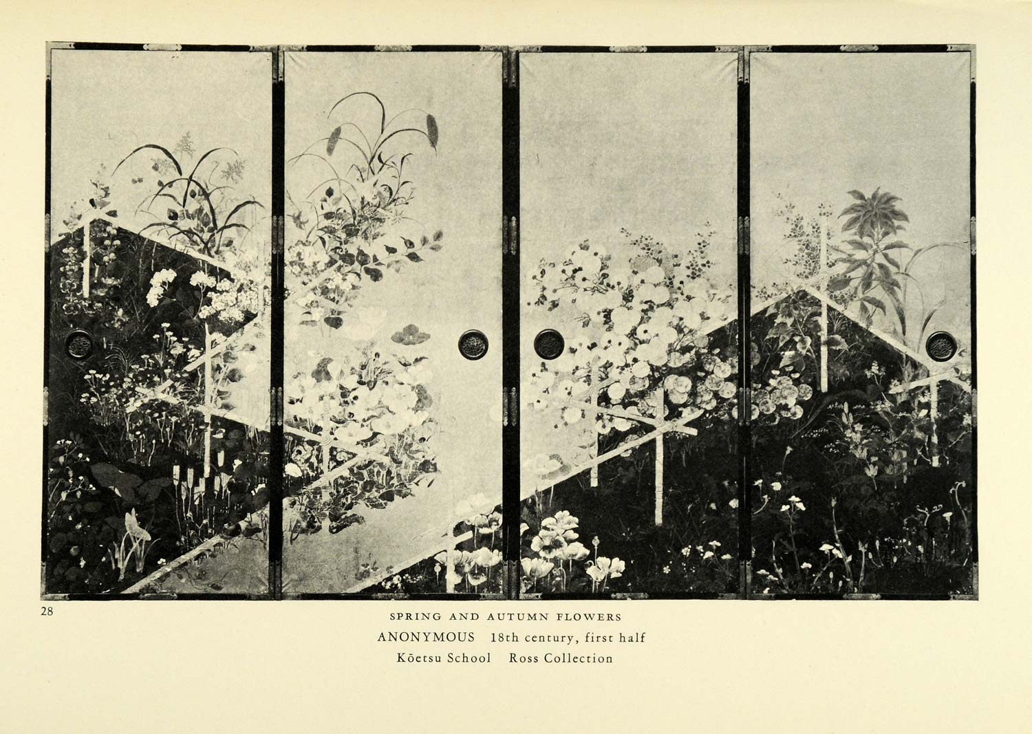 1935 Print Spring Autumn Flowers Botanical Floral Koetsu Museum Fine Arts XAB9