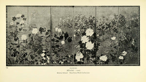 1935 Print Flowers Sotatsu Floral Botanical Museum Fine Art Boston Koetsu XAB9