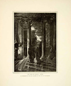 1899 Print Ides March Roman Julius Caesar Sir Edward John Poynter English XABA4