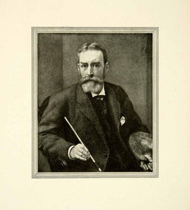 1899 Print Portrait Artist Sir Edward J. Poynter English Man Paintbrush XABA4