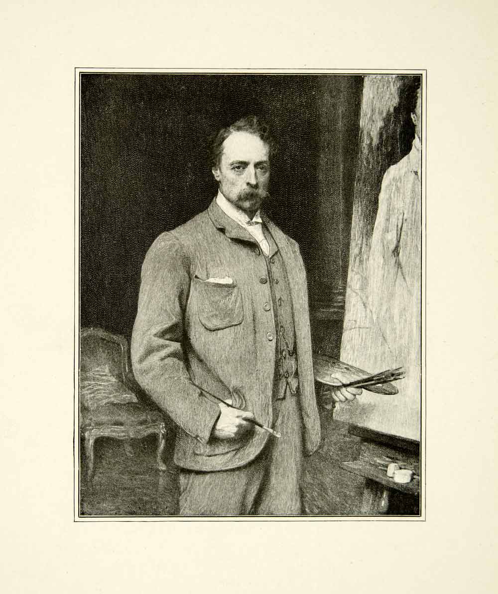 1899 Print Portrait William Quiller Orchardson Scottish Painter Palette XABA4