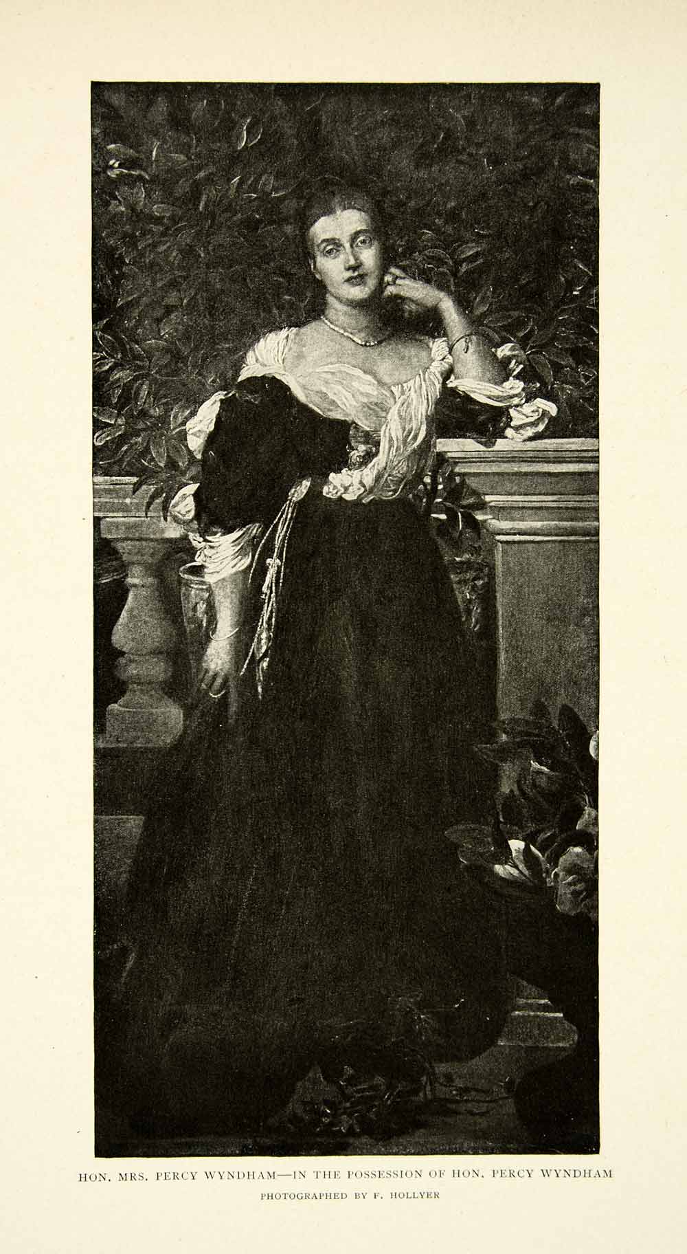 1899 Print Portrait Mrs Percy Wyndham George Frederick Watts Victorian XABA4