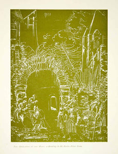 1901 Print Adoration Magi Shepherds Nativity Religion Jesus Albrect XABA6