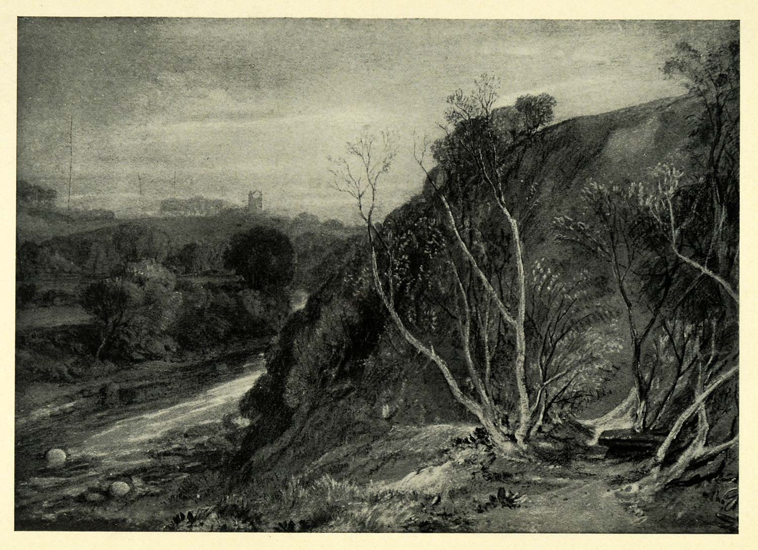 1919 Print Valley Washburne Farnley England Landscape Joseph William Turner XAC9