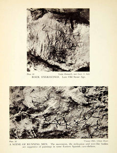 1948 Rotogravure Old Stone Age Romanelli 'Uwenat Cave Prehistoric XACA7