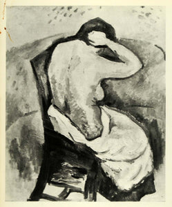 1956 Print Georges Braque French Modern Art Nude Woman Backside Portrait XAD2