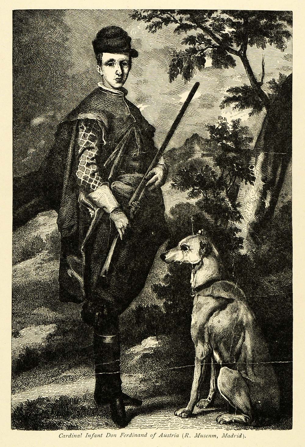 1873 Print Art Portrait Cardinal Infante Don Ferdinand Austria Royalty XAD3