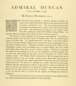 1897 Print Admiral Duncan Receive Sword Venerable Camperdown Samuel Dummond XAD4
