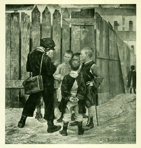 1905 Print Schoolchildren Boys Meeting Marie Bashkirtseff Female Painter XAD9