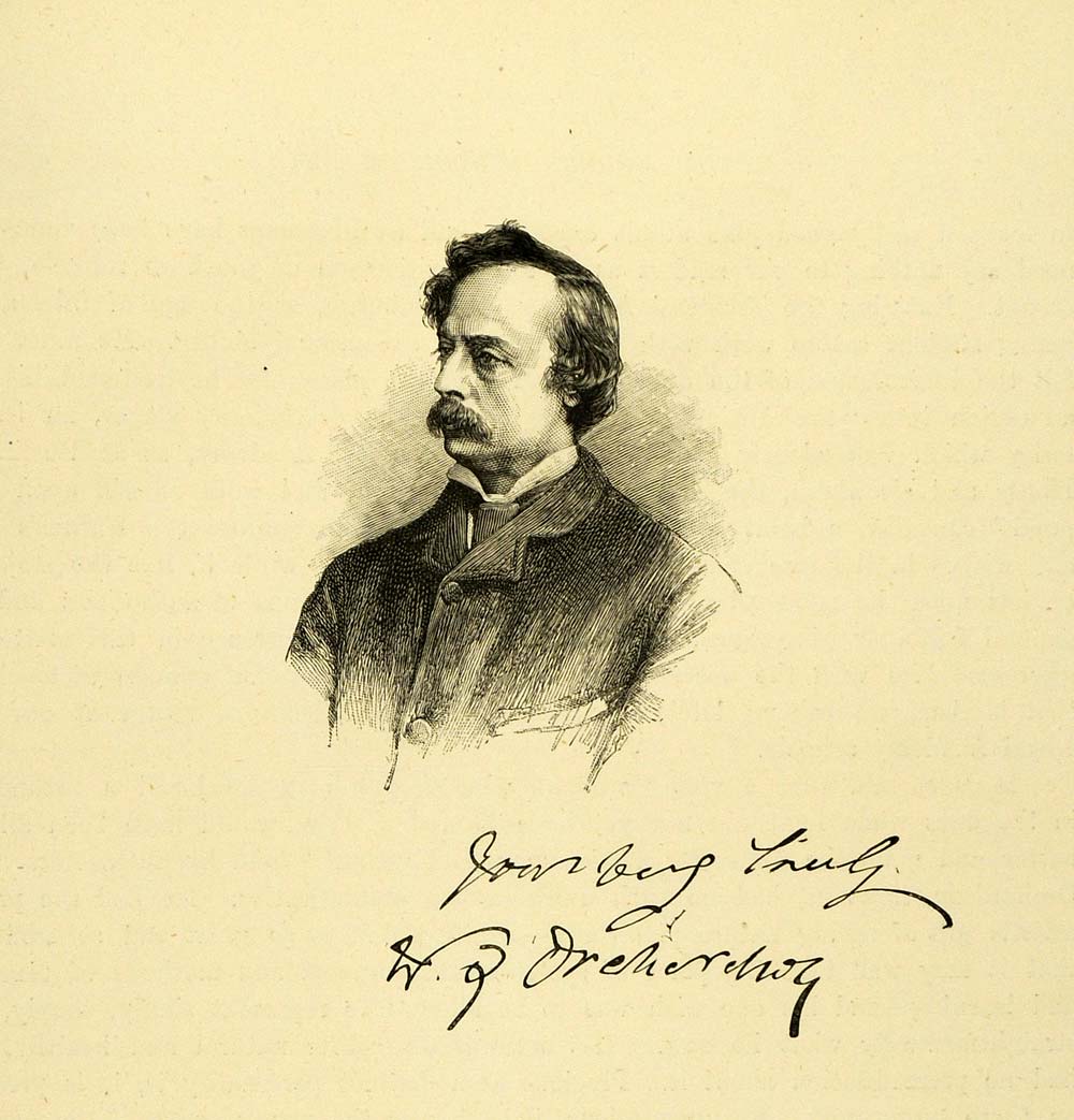 1887 Wood Engraving William Quiller Orchardson British Artist Portrait XAE1