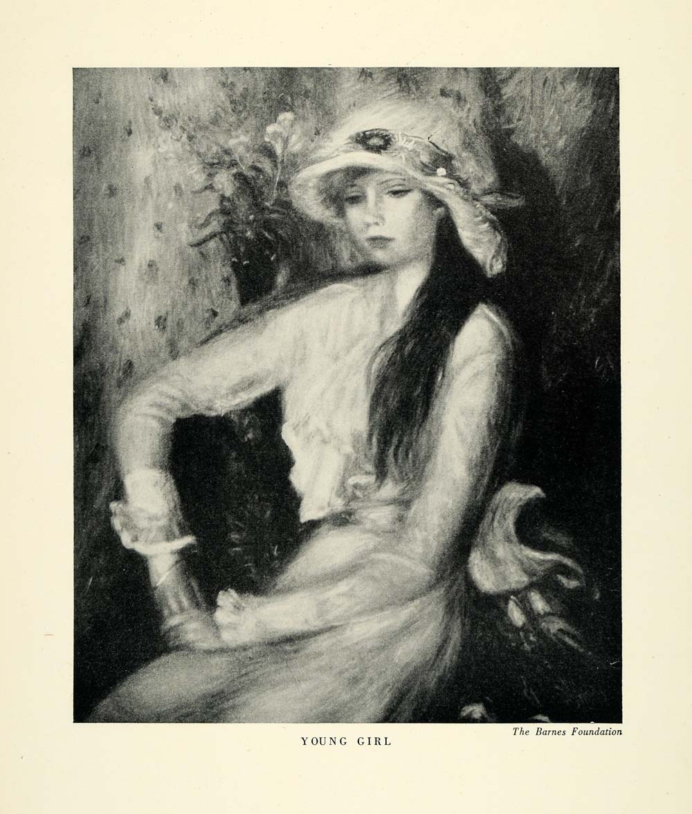 1923 Print American Artist William James Glackens Young Woman Portrait XAE2