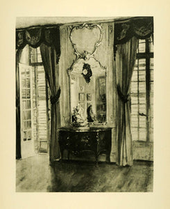 1920 Photogravure Commode Chateau du Breau Seine-et-Marne France Louis XV XAE6