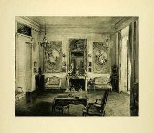 1920 Photogravure Grand Salon Hotel de Chaulnes Paris France Louis XVI XV XAE6