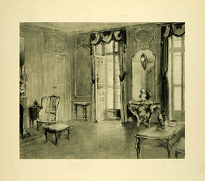 1920 Photogravure Persiennes Fermees Chateau du Breau Seine France Louis XAE6