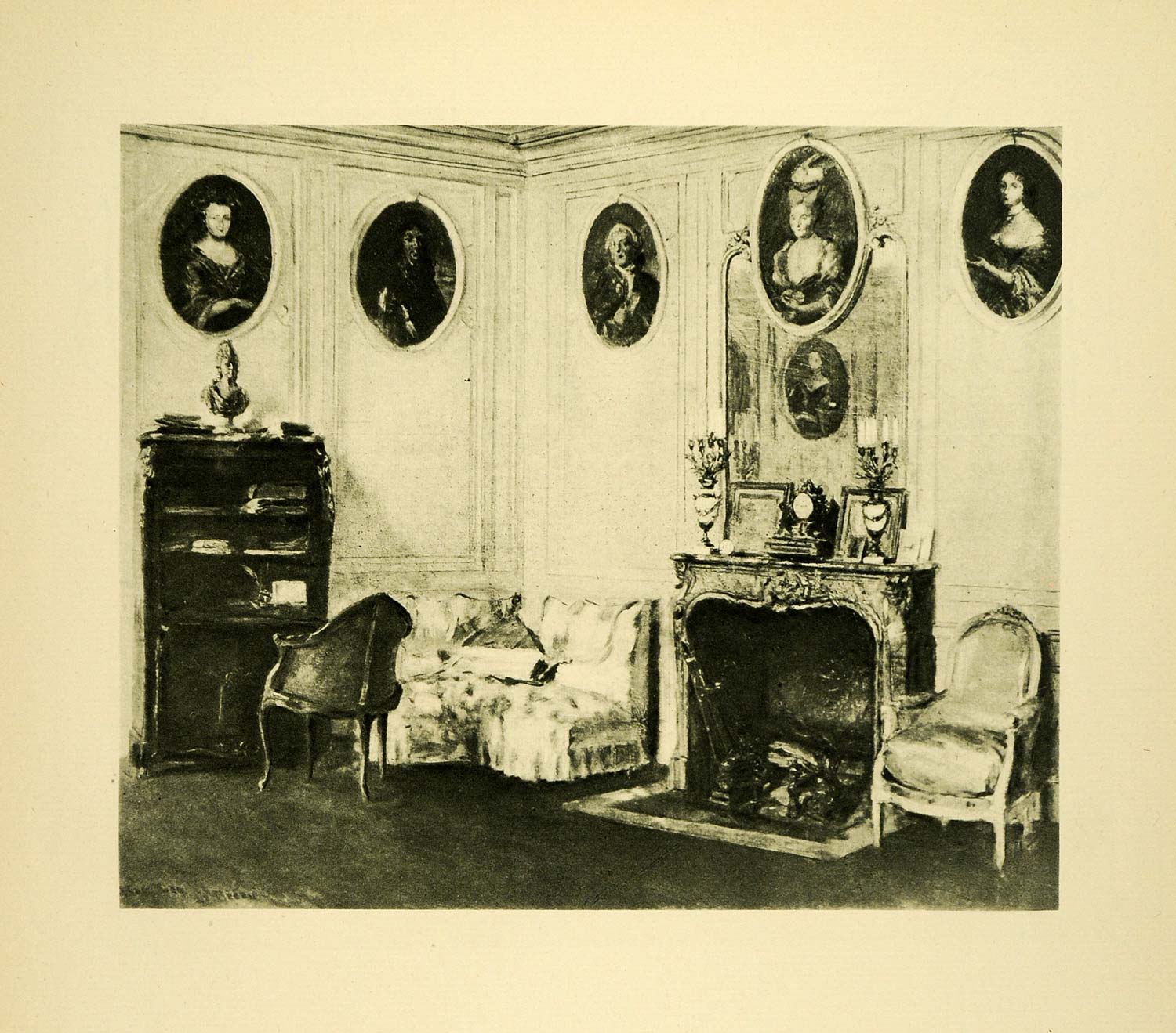 1920 Photogravure Chateau du Breau Seine-et-Marne France Gramont Louis XV XAE6