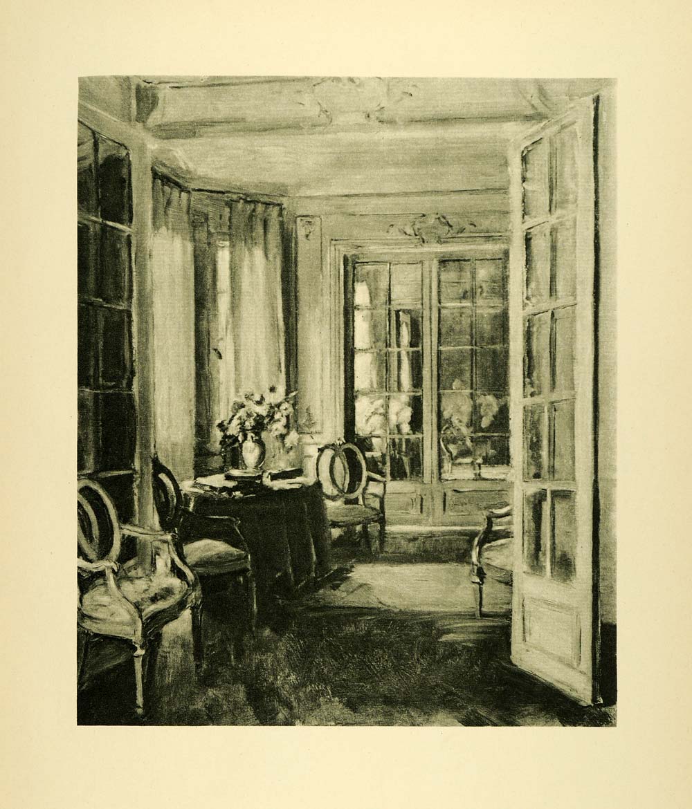 1920 Photogravure Chambre Verte Parisian Hotel Trocadero Louis XVI XAE6