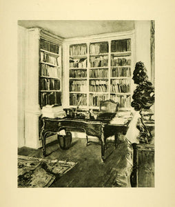 1920 Photogravure Library Parisian Hotel St. Dominique Georges Pannier XAE6