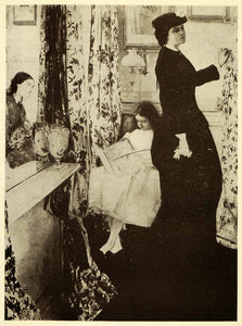 1911 Print James Abbott McNeill Whistler Art Music Room Drapery Interior XAE7