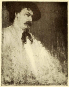 1911 Print James Abbott McNeill Whistler Portrait Oil Painting Burton XAE7