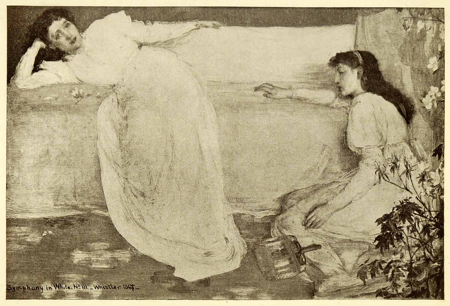 1911 Print James Abbott McNeill Whistler Oil Art Resting Women Edmund Davis XAE7