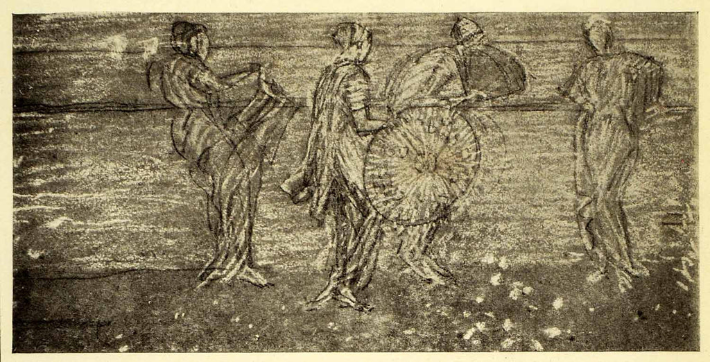 1911 Print James Abbott McNeill Whistler Abstract Art Sea Beach Figures XAE7 - Period Paper
