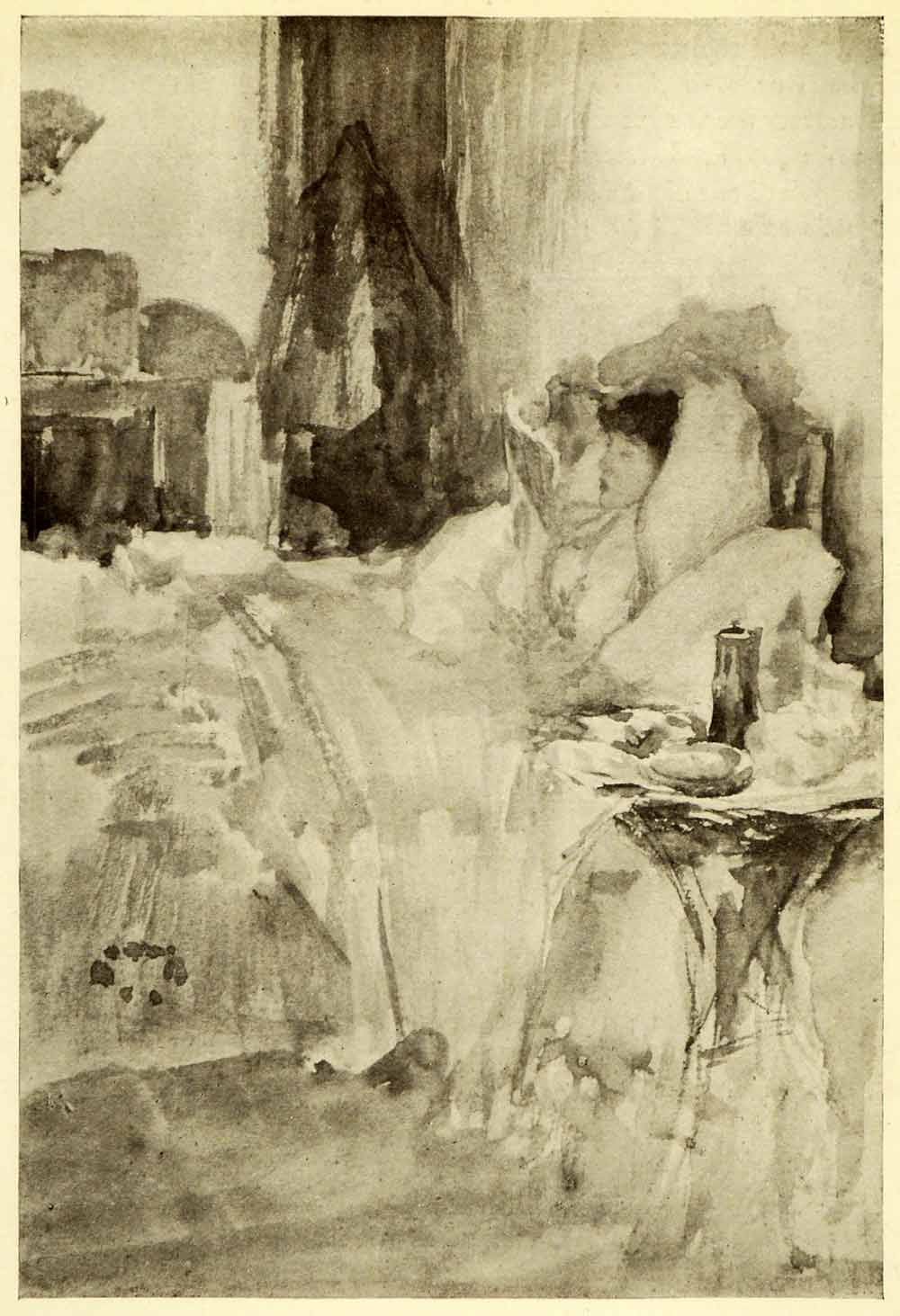 1911 Print James Abbott McNeill Whistler Art Convalescent Woman Dr XAE7