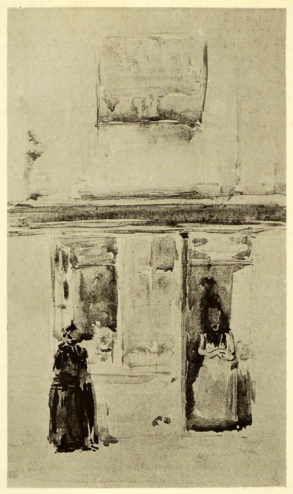 1911 Print James Abbott McNeill Whistler Artwork Dieppe France Window XAE7