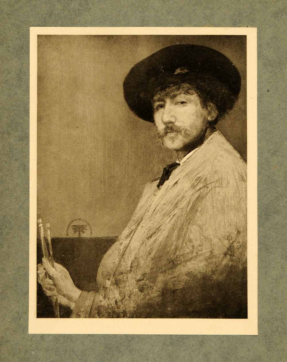 1911 Tipped-In Print James Abbott McNeill Whistler American Artist Self XAE7