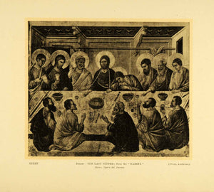 1931 Collotype Duccio Buoninsegna Last Supper Maesta Disciples Apostles XAE8