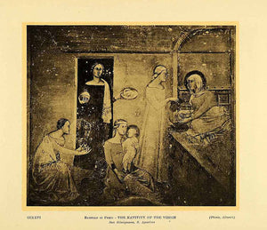 1931 Collotype Bartolo Fredi Nativity Virgin Trecento Medieval Religion XAE8